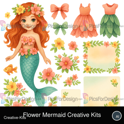 Flower Mermaid Creative Kits