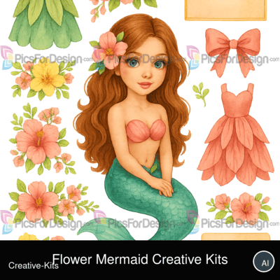 Flower Mermaid Creative Kits
