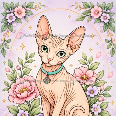 Sphynx Cat Coloring Page Archive