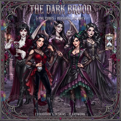The Dark Brood | Gothic Fantasy PNG Tubes