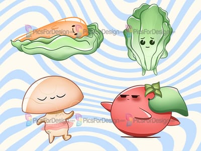 Vegetable stickers