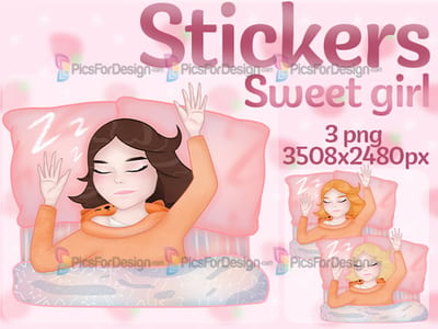 Sweet girl sticker