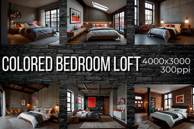 Colored Bedroom Loft