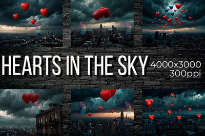 Hearts in the sky