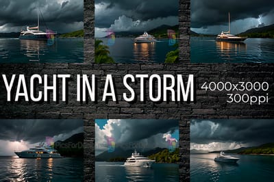 Yacht in a storm