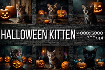 Halloween kitten