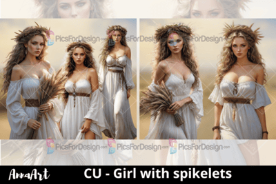 Girl with spikelets