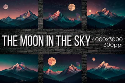 The moon in the sky