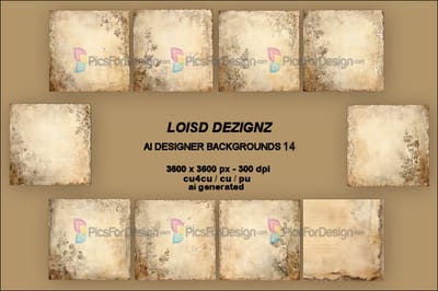 AI Designer Backgrounds 14 - Vintage Floral - cu4cu/cu/pu