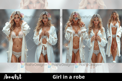 Girl in a robe