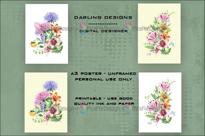 Floral Bouquets 02 WallArt