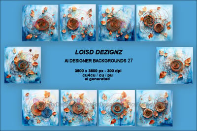 AI Designer Backgrounds 27 - Autumn Mixed Media - cu4cu/cu/pu