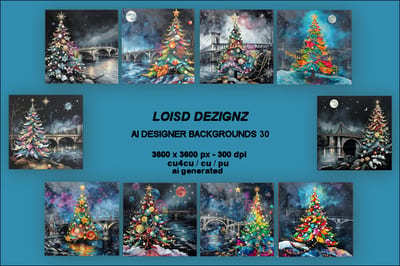 AI Designer Backgrounds 30 - Christmas cu4cu/cu/pu
