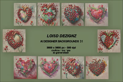 AI Designer Backgrounds 31 - Valentine's cu4cu/cu/pu