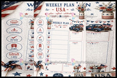 Weekly Planer - USA
