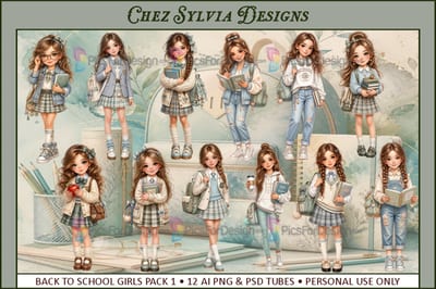 Back To School Girl - AI Pack 01