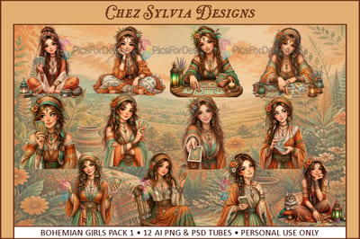 Bohemian Girls - AI Pack 01