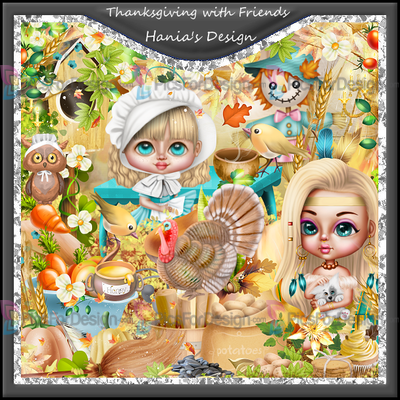Thanksgiving with friends - Illustration store PicsForDesign.com. PSP ...