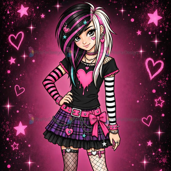 Emo Girl Coloring Page Archive