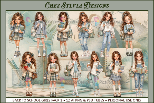 Back To School Girl - AI Pack 01